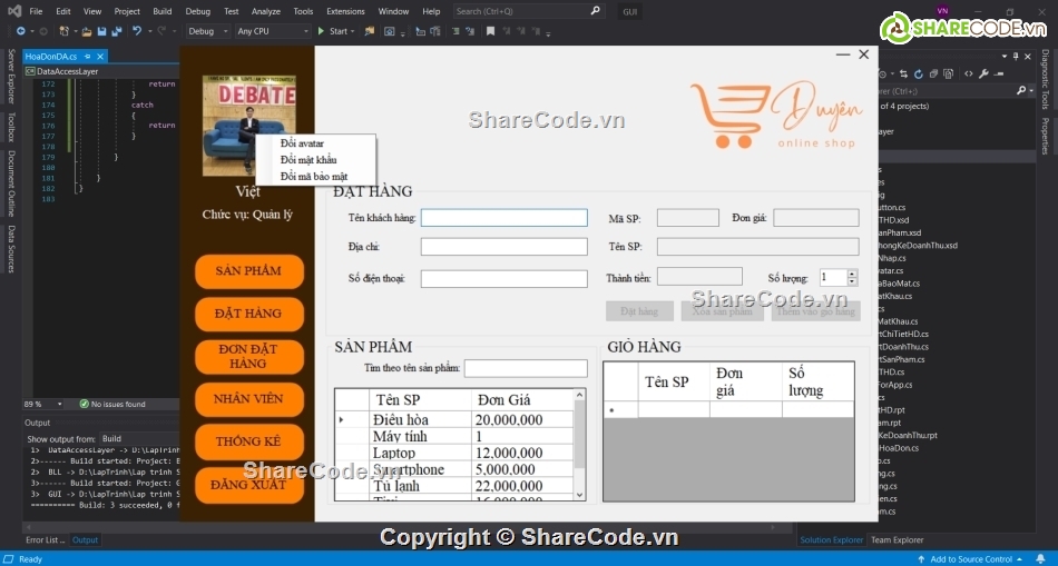 Sharecode Quản lý bán hàng Winform C#,Code phần mềm quản lý,Code quản lý bán hàng C#,Quản lý bán hàng C#,Quản lý bán hàng Winform C#